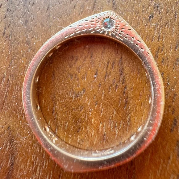Pieces of Starr 14k Rose Gold Celestial Slice Ring - Picture 10 of 17